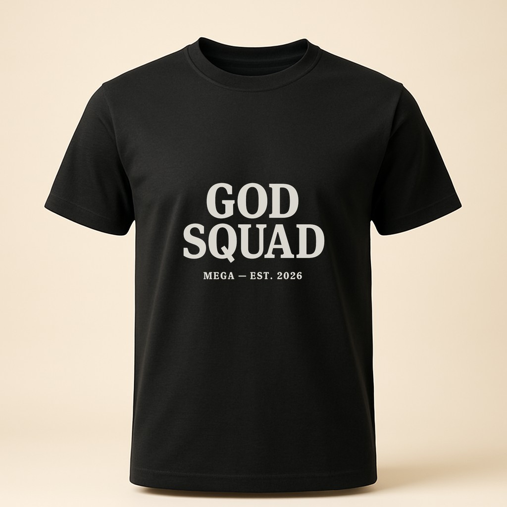 God Squad crew tee, worn